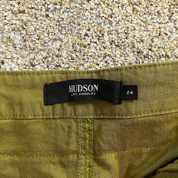 HUDSON Jeans Paperbag Shorts | Green Moss | Size 24 | NWOT - Picture 6 of 8